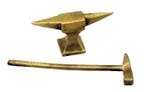Werkgereedschap - aambeeld goudsmeden +hamer