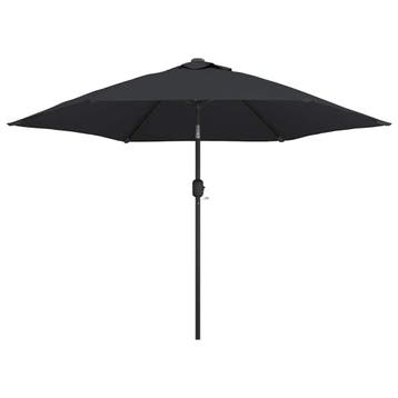 vidaXL Parasol met LED-verlichting en stalen paal 300 cm, Verzenden, Nieuw, 2 tot 3 meter