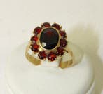 Ring - 18 karaat Geel goud - 3.50ct. tw. Granaat - Granaat -, Sieraden, Tassen en Uiterlijk, Ringen, Nieuw