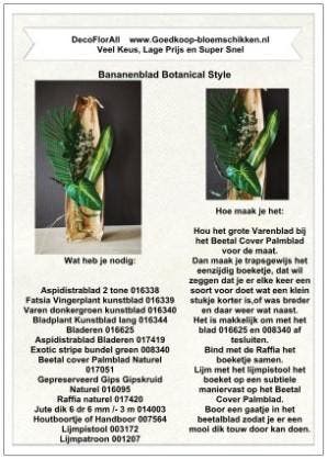 DIY Werkbeschrijving Bananenblad, Ophalen of Verzenden, Nieuw