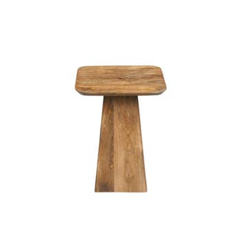 Salontafel Mangohout Salontafel Mick Vierkant 40x40 cm, Verzenden, Vierkant, Nieuw, Industriële meubels