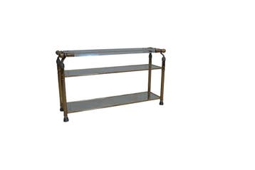 Vintage Hollywood Regency wandtafel – messing en plexiglas c, Ophalen of Verzenden, Nieuw