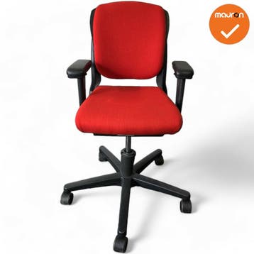 Ahrend 230 bureaustoel - refurbished - Medium Rug - Rood, Werkplek, Ophalen of Verzenden, Gebruikt, Stoel