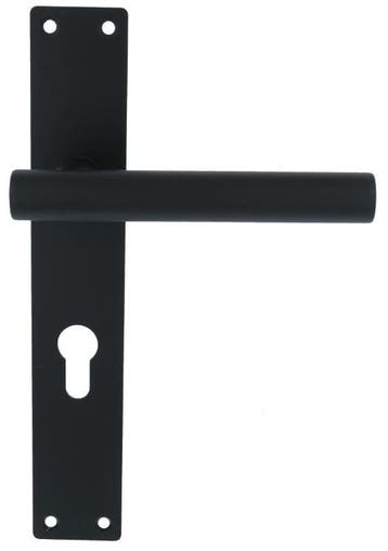 Deurklink Brenda op schild Rechthoekig PC72 rvs/mat zwart, Verzenden, Nieuw