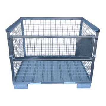 Gitterbox GB008A XL verzinkt met 1 klep nieuw 1240x1035x970