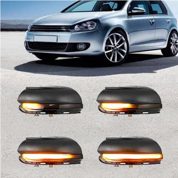 Dynamisch knipperlicht ZWART GOLF 6 (zonder gat voor, Nieuw