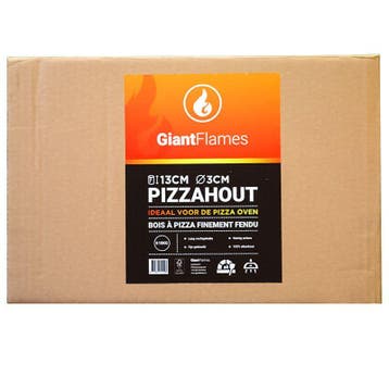 Giant Flames pizzahout doos 10kg (FSC), Tuin en Terras, Haardhout, Minder dan 3 m³, Ophalen of Verzenden, Overige houtsoorten
