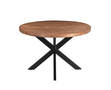 Eettafel Rocky Rond Spider 130 cm | Livingfurn, Huis en Inrichting, Tafels | Eettafels, Ophalen of Verzenden, Nieuw