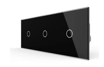 Livolo Touch Dimmer Wisselschakelaar | Zwart | 1+1+1 | Glas, Ophalen of Verzenden, Nieuw, Schakelaar