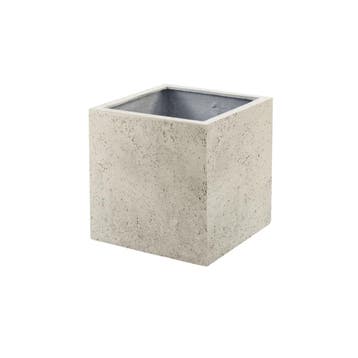 Green Bubble - Pot Grigo Cube Antique White - 50x50 - Ø, Tuin en Terras, Bloembakken en Plantenbakken, Ophalen of Verzenden, Nieuw