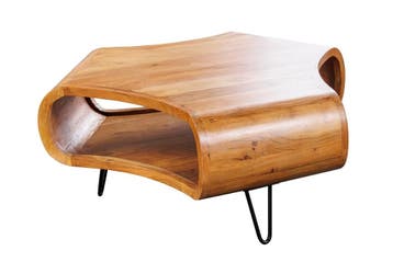 Salontafel ORGANIC LIVING 90 cm acaciahout bruine, Ophalen of Verzenden, Nieuw