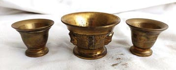 Vijzel en stamper (3) - Brons