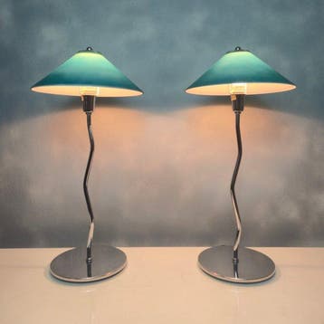 Bureaulamp (2) - Zeldzame Set Design Lampen - 51 cm -