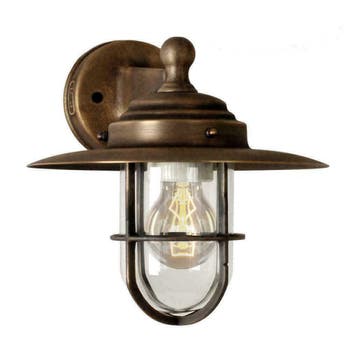 Brons/Koperen Buitenlamp Labenne, Tuin en Terras, Overige materialen, Minder dan 50 watt, Overige typen, Nieuw