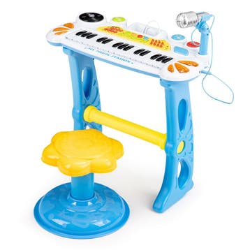 Muziekspeelgoed met kruk | Blauw | Retourdeal OP=OP, Ophalen of Verzenden, Zo goed als nieuw, Ontdekken, Met geluid