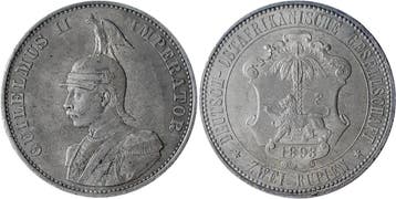 Duitsland 2 Rupien Deutsch Ost-afrika 1893 Patina Top win..., Postzegels en Munten, Verzenden