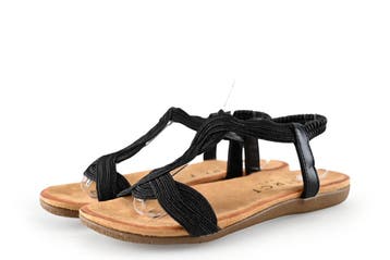 Dolcis Sandalen in maat 38 Zwart, Dolcis, Verzenden, Zwart, Sandalen of Muiltjes
