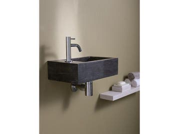 Haceka Nera R - Wastafel - Natuursteen - Zwart - 40x23x11 cm, Verzenden, Nieuw