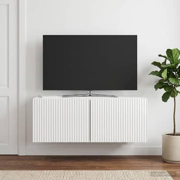 vidaXL Wandbeugel TV-kast 78,5 x 31 x 30 cm Hoogglans Wit, Huis en Inrichting, Kasten | Televisiemeubels, Minder dan 50 cm, Verzenden