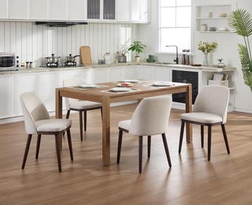 Ya-Home Set van 4 eetkamerstoelen van hout, keukenstoel van, Huis en Inrichting, Stoelen, Verzenden, Zo goed als nieuw