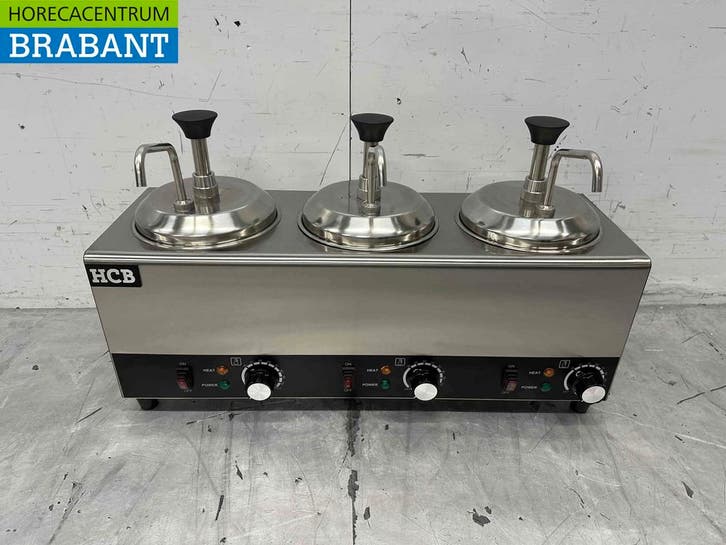 RVS Verwarmde sauspomp Sauswarmer 3 x 2 liter Kaas Karamel, Zakelijke goederen, Horeca | Keukenapparatuur, Nieuw in verpakking
