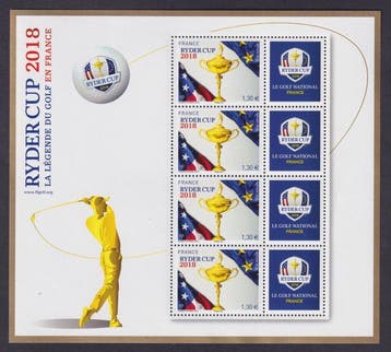 Frankrijk 2018 - Brochure van de Ryder Cup golf 2018, Nr., Gestempeld