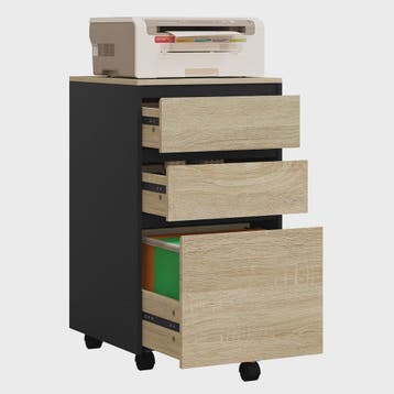Mobiel Archiefkastje met 3 Lades en Wielen - Kantoor Organiz, Huis en Inrichting, Verzenden, Nieuw