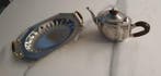 Sheffield Ascott - Theepot (2) - Verzilverd, Hout, Messing -, Antiek en Kunst