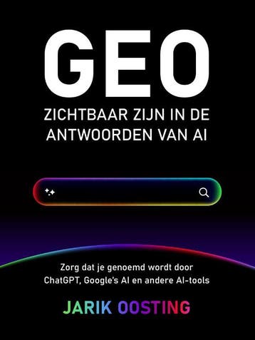 Geo - Zichtbaar Zijn In De Antwoorden Van Ai | Jarik Oosting, Boeken, Ophalen of Verzenden, Nieuw, Jarik Oosting
