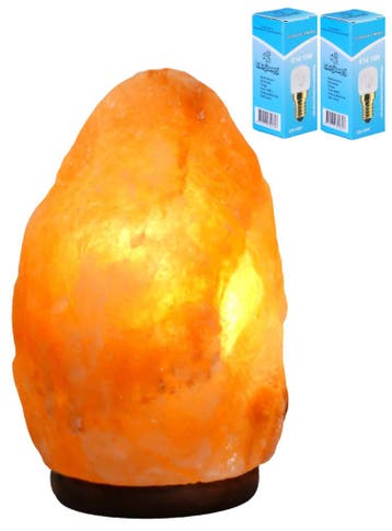 Zoutlamp 4-6kg met 2x Gloeilamp - 100% Himalaya Zout - Ta..., Antiek en Kunst, Ophalen of Verzenden