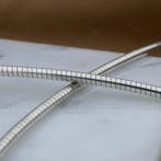 Zilveren slangenschakel ketting, Sieraden, Tassen en Uiterlijk, Kettingen, Ophalen of Verzenden, Gebruikt, Overige kleuren, Zilver