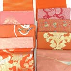 Verzameling van 10 vintage Japanse Obi-banden (6 Nagoya en 4