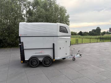 Anssems Silver Edition + zadelkamer 2 paards paardentrailer, Nieuw, Polyester, 2-paards trailer