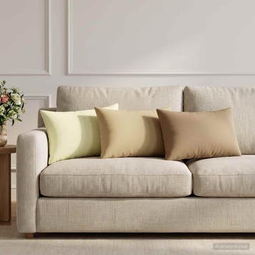 vidaXL Kussensloop 2 pcs HEERLEN Crèmekleurig 30 x 50 cm, Verzenden, Nieuw