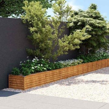 vidaXL Plantenbak verhoogd 770x50x36 cm cortenstaal, Verzenden, Minder dan 60 cm, Nieuw, Metaal