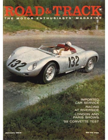 1959 ROAD AND TRACK MAGAZINE JANAURI ENGELS, Nieuw, Author