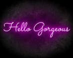 HELLO GORGEOUS neon sign - LED neon reclame bord neon let..., Verzenden