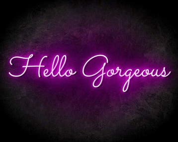 HELLO GORGEOUS neon sign - LED neon reclame bord neon let..., Verzenden