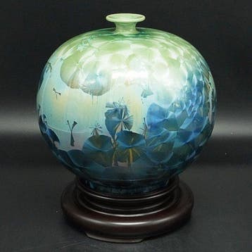 Seisho Kiln () - Vaas - Yohen Crystal Glaze Grote Vaas -
