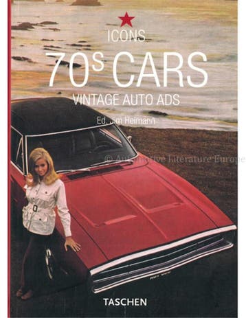 70s CARS, VINTAGE AUTO ADS (ICONS), Nieuw, Author