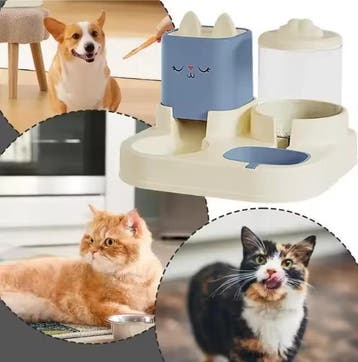 Automatische Voer- en Drinkbak Kat en Hond – 2-in-1 Groot, Verzenden, Nieuw