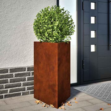 vidaXL Plantenbakken 2 st Driehoekig 50x43x75 cm weervast, Verzenden, Nieuw, Metaal