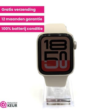 Apple Watch SE 40mm starlight | 100% batterij | Garantie, Stressniveau, Verzenden, IOS, Zo goed als nieuw