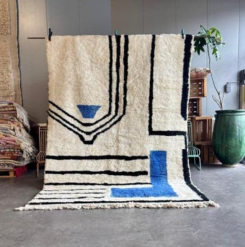 Marokkaans modern tapijt – handgemaakt wol Berber-tapijt –, Nieuw
