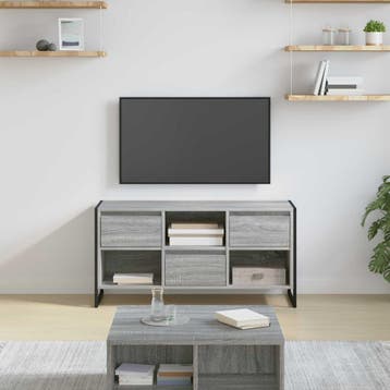 vidaXL TV-kast 100 x 36 x 49,5 cm Grijs Sonoma Bewerkt hout, Minder dan 50 cm, Verzenden, Nieuw, Minder dan 100 cm