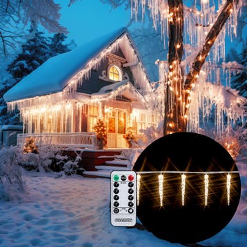 Ijspegelverlichting Kerst 80 LED´s Warmwit 13m (Interieur), Verzenden, Nieuw