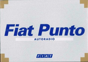 1999 Fiat Punto Autoradio Handleiding Instructieboekje NL, Verzenden