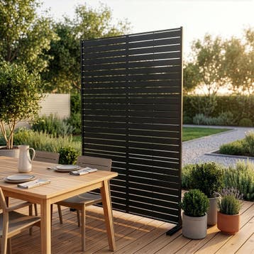 Scheidingswand Nodepp privacyscherm 180x120x40 cm antracietg, Verzenden, Nieuw