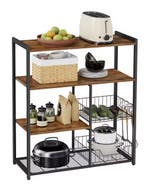 Industrieel Keukenrek met Haken en Mandjes – 80×35×95 cm, Verzenden, Nieuw