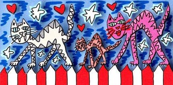 James Rizzi (1950-2011) - Love Cats